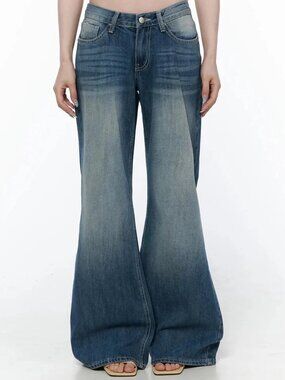 Lewkin Acubi Baggy Bootcut Jeans NWT